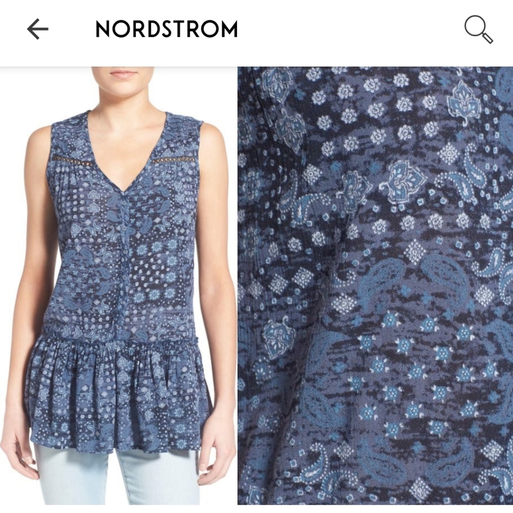 Sun and Shadow peplum tank